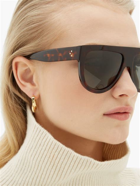 celine tortoise glasses|celine flat top sunglasses tortoise.